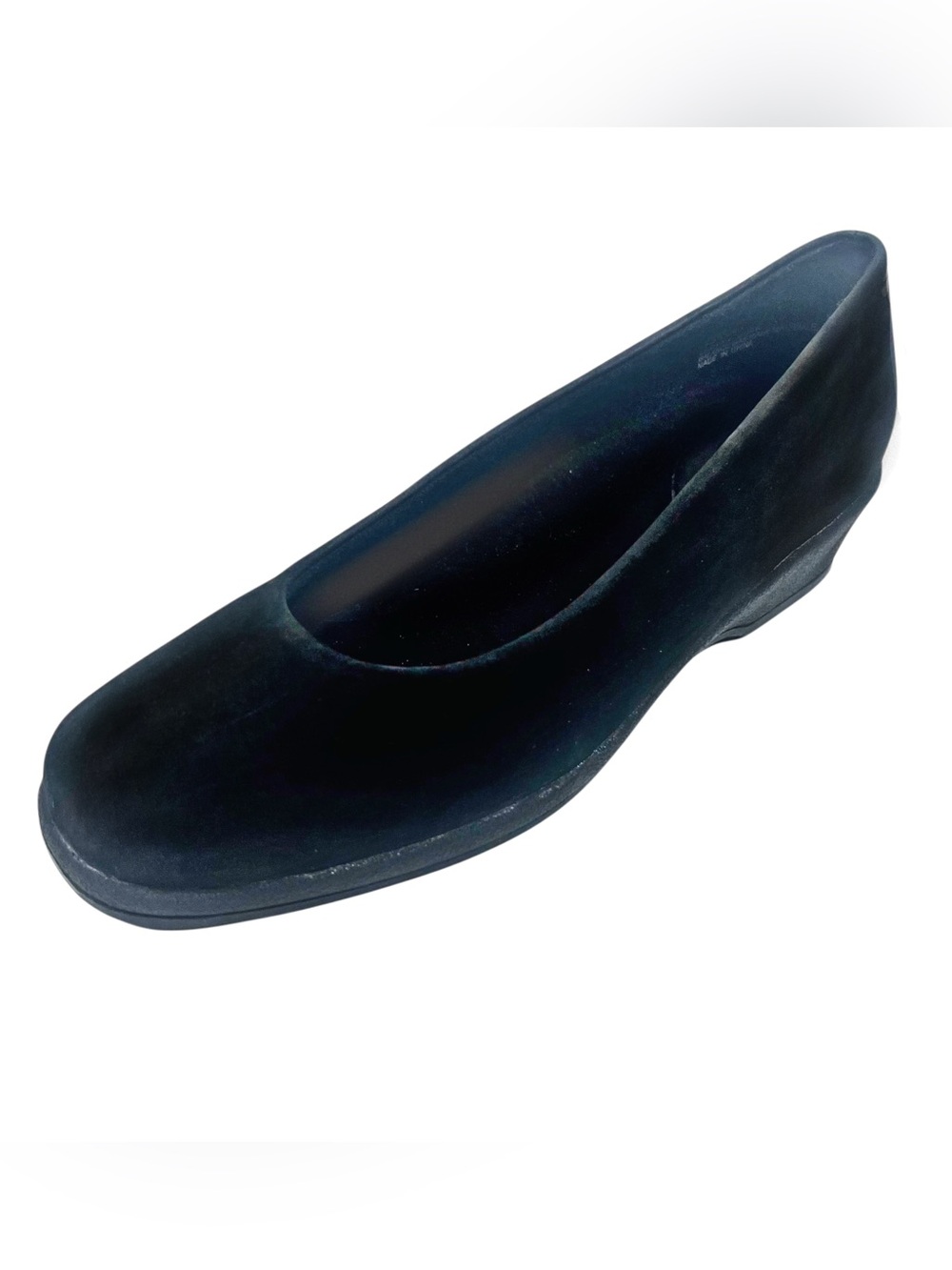Softspots Black Suede Women's Slip-On Low Heel Flat 5.5W